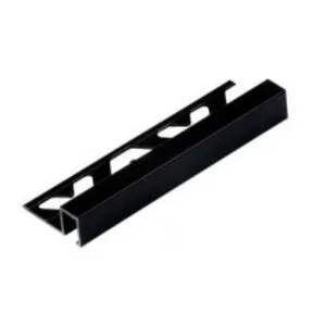 Filete Firenze Black Matte Preto Fosco Aluminio Anodizado - Uso Em Parede (10mmx12mm3m )