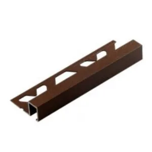 Filete Firenze Marrom Corten Marrom Fosco Texturizado Aluminio Pintura Eletrostatica - Uso Em Parede (10mmx12mm3m )