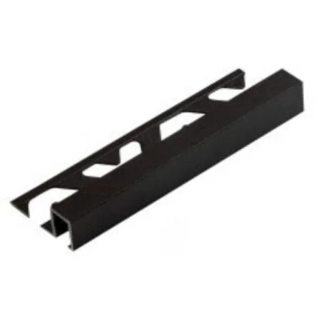 Filete Firenze Preto Corten Preto Fosco Texturizado Aluminio Pintura Eletrostatica - Uso Em Parede (10mmx12mm3m )