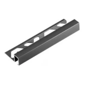 Filete Firenze Titanium Grafite Acetinado Aluminio Anodizado - Uso Em Piso/Parede (10mmx12mm3m )