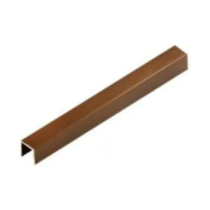 Filete Luxor Brown Gold Brown Gold Acetinado Aluminio Anodizado - Uso Em Piso/Parede (10mmx10mm3m)