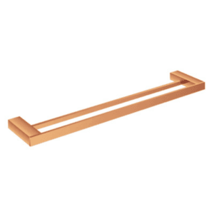 Toalheiro duplo comprimento 60cm rose gold
