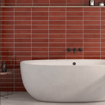 Revestimento Elevare Prime Vermelho Brilho (7.7x30.5cm)