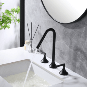 Misturador Lablanco Monocomando Evora Aco  Inox 304 Banheiro Bica Alta Preto Fosco