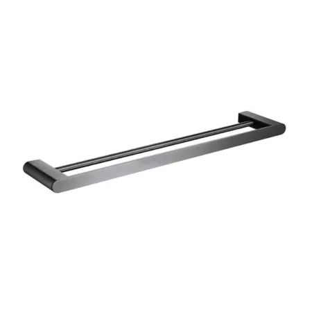 Porta Toalha Duplo Aco Inox 304 Lablanco 60cm Round Grafite (R)