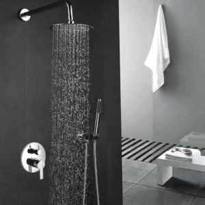 Chuveiro Lablanco em Aco Inox 304 Circolare - 300mm Cromado com Braco (R)