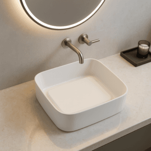 Cuba Lablanco Banho Art Basin Branca Valvula Oculta (460x380x145mm)