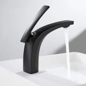 Misturador Lablanco Monocomando Aço Inox 304 Banheiro Bica Baixa Escovado Preto Fosco