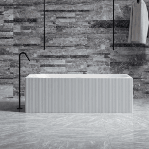 Banheira Edward Lablanco Solid Surface Branco Matte - 1700x750x550mm (R)