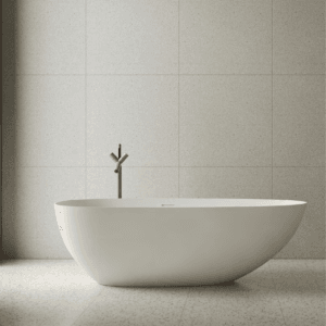 Banheira Kate Lablanco Solid Surface Branco Matte P - 1300x650x550mm (R)