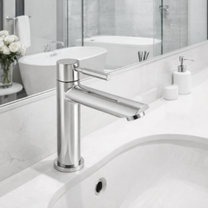 Torneira de Bancada Bica Media Inox 304 Escovada