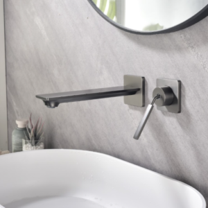 Misturador Lablanco Monocomando Square Parede Gun Metal