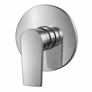 Acabamento Monocomando Chuveiro Lablanco Round Brushed Nickel