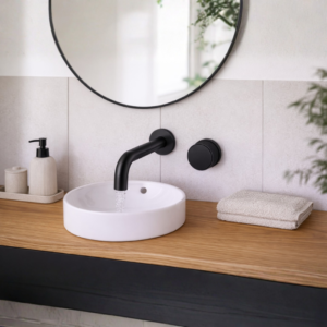 Monocomando de Parede Lablanco acionamento remoto Matt Black