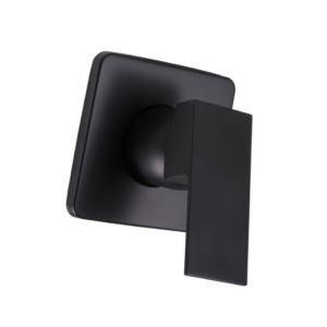 Acabamento de Monocomando Quadrado Deca em Inox, Zinco e ABS Preto