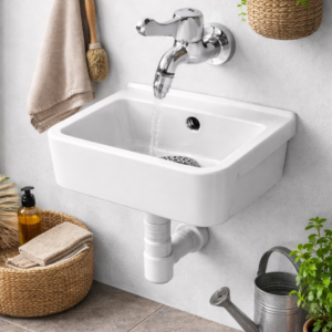 Torneira Tanque Metal Cromada - Material Cobre