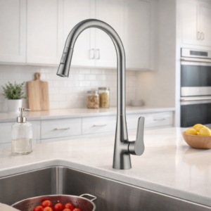 Monocomando Cozinha Grafite com Bico Extensor - Material Zinco