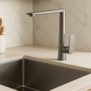 Misturador Lablanco Monocomando Aco Inox 304 Cozinha Bica Alta Grafite