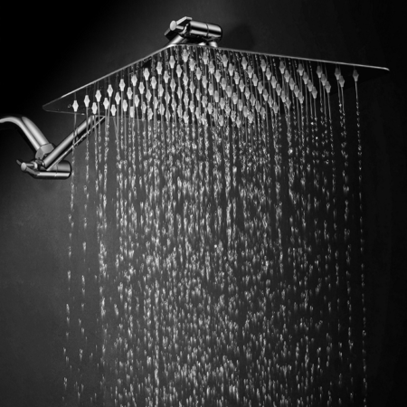 Chuveiro Lablanco em Aco Inox 304 Square - 200x200mm Cromado com Desviador