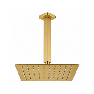 Chuveiro Lablanco 300x300mm de Teto Magma Square Dourado Escovado