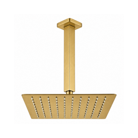 Chuveiro Lablanco 300x300mm de Teto Magma Square Dourado Escovado
