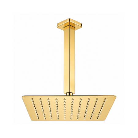 Chuveiro Lablanco 300x300mm de Teto Magma Square Dourado Polido