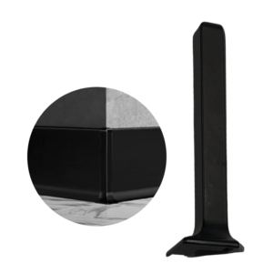 Acabamento Rodape Lablanco Metalico em Aluminio Cor Preto QUINA - Valor por Unid. (R)