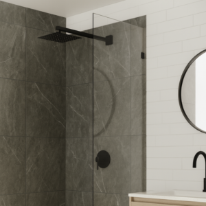 Chuveiro Lablanco em Aco Inox Square - 200x200mm de Parede Preto Matte
