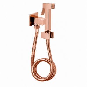 Ducha Higiênica Lablanco 1/4 volta Square Rose Gold Polido