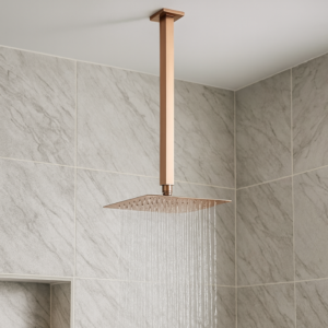 Chuveiro Lablanco em Aco Inox Square - 200x200mm de Teto Rose Gold