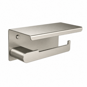 Porta Papel Com Tampo Aço Inox 304 Lablanco Round Níquel Escovado