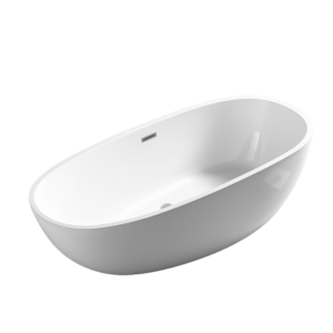 Banheira Meghan Lablanco Resina Branco Matte - 1500X750X580mm