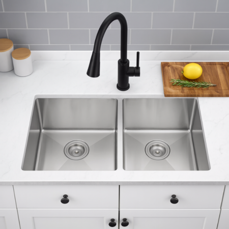 Cuba Lablanco Dupla em Aco Inox 304 Square (720x400x200mm)